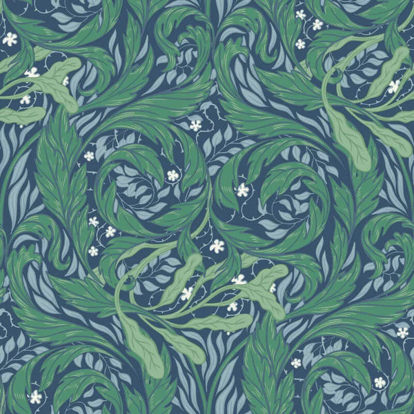 Muriva Vale Leaf Metallic Wallpaper