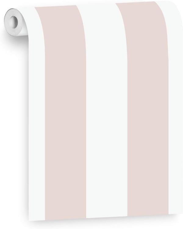 WPE Pink & White Stripe Wallpaper