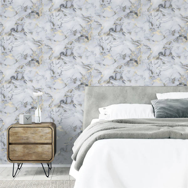 Arthouse Bahia Marble Metallic Wallpaper