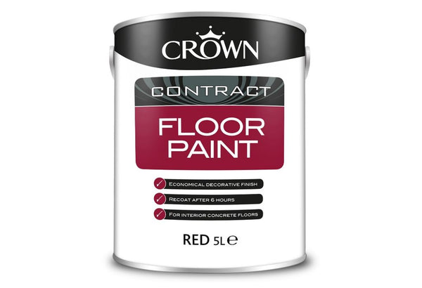 Crown Contract Floor Paint Red 5L