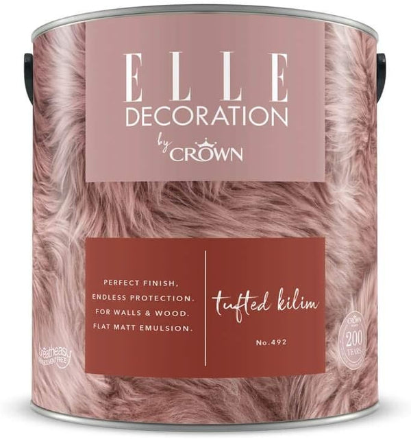 Crown Elle Decoration Flat Matt Emulsion Paint Tufted Kilim 492 - 2.5L