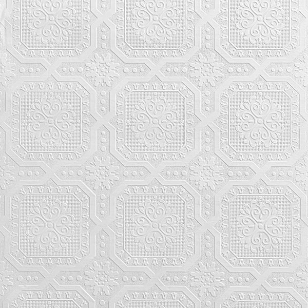 Belgravia Chatsworth White Textured Vinyl Paintable Wallpaper