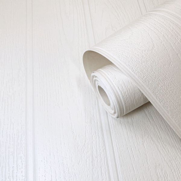 Belgravia White - Bevelled Wood Paintable Wallpaper