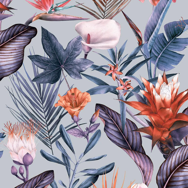 Sample Debona Floral Tropical Jungle Leaves Wallpaper