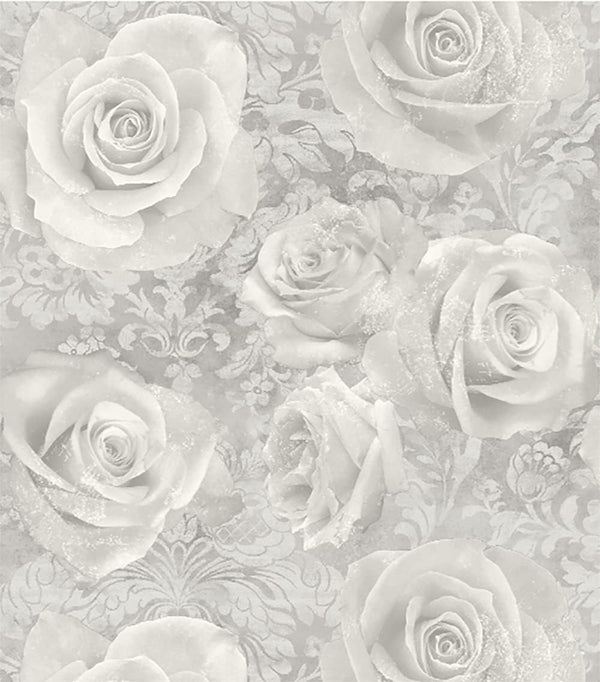 Arthouse Reverie Silver Rose Floral Wallpaper