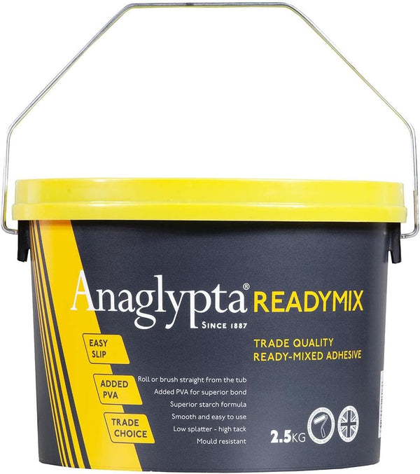 Anaglypta Ready Mixed Easy Wallpaper Paste Adhesive 2.5kg, 5kg & 10kg