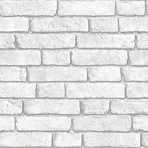 Sample Muriva White Brick Effect Wallpaper