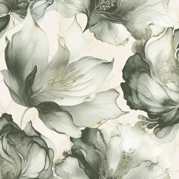 Muriva Elysian Floral Flowers Petal Metallic Wallpaper