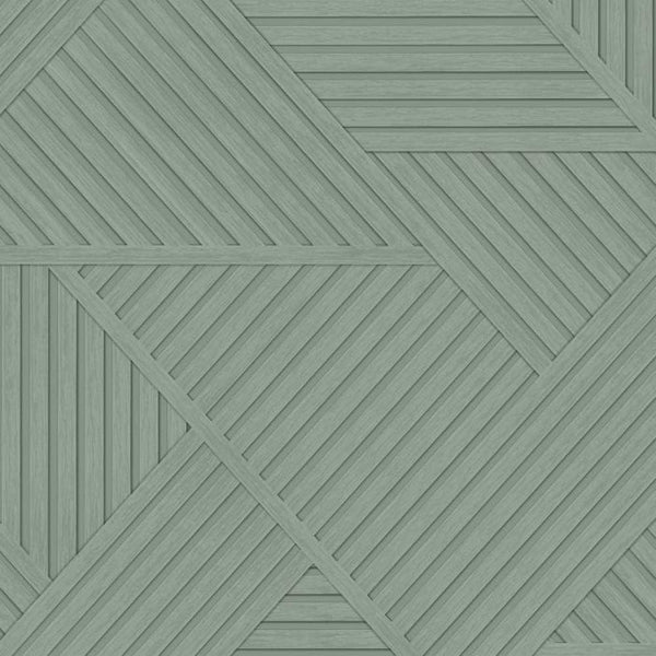 Holden Wood Effect Geometric Wallpaper Sage Green