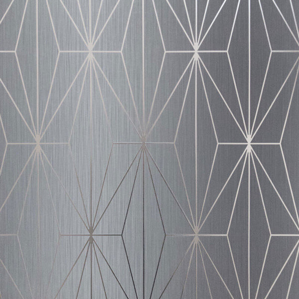 Couture Kayla Grey & Gunmetal Wallpaper