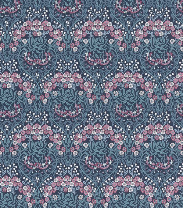 Sophia Damask Floral Vinyl Wallpaper