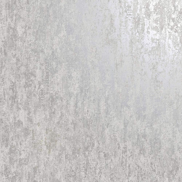 Industrial Textured Metallic Silver Grey Wallpaper