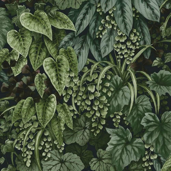 Holden Decor Navy Wallpaper Botanical Leaves