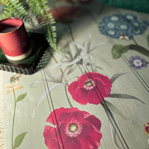 Sample Belgravia Botanist Floral Wood Effect Wallpaper