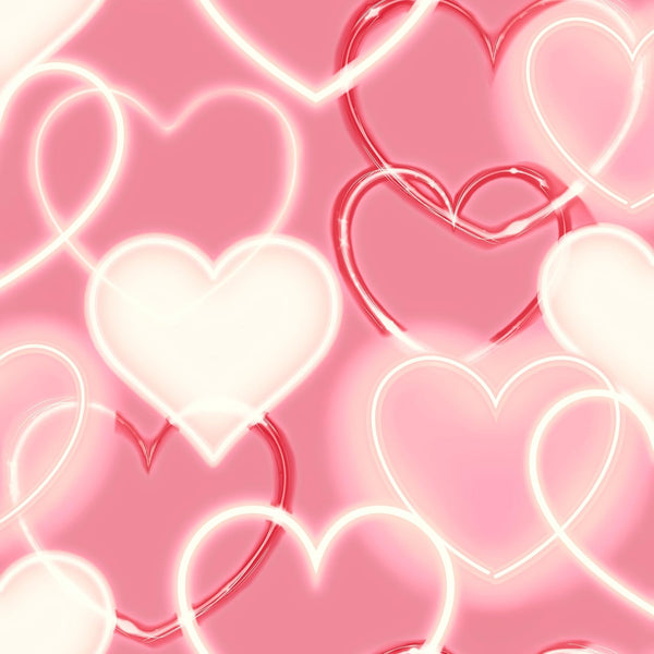 Sample WPE® Neon Love Heart Wallpaper