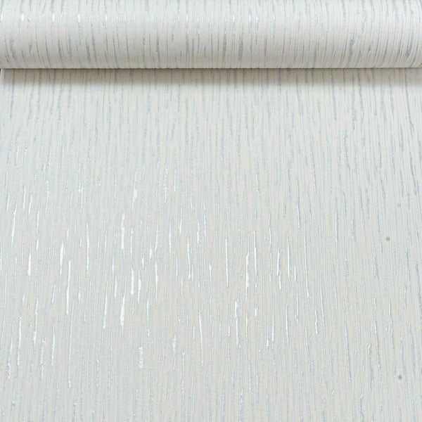 Ugepa White/Silver Glitter Blown Vinyl Wallpaper