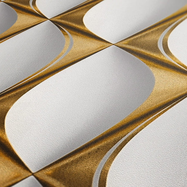 AS Creation Livingwalls My Home My Spa 3D Gold Metallic Wallpaper
