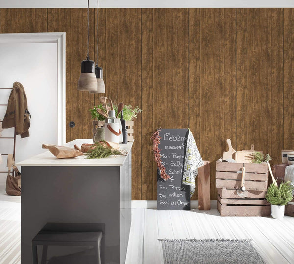 AS Creation Murano Wood Effect Wallpaper 708823
