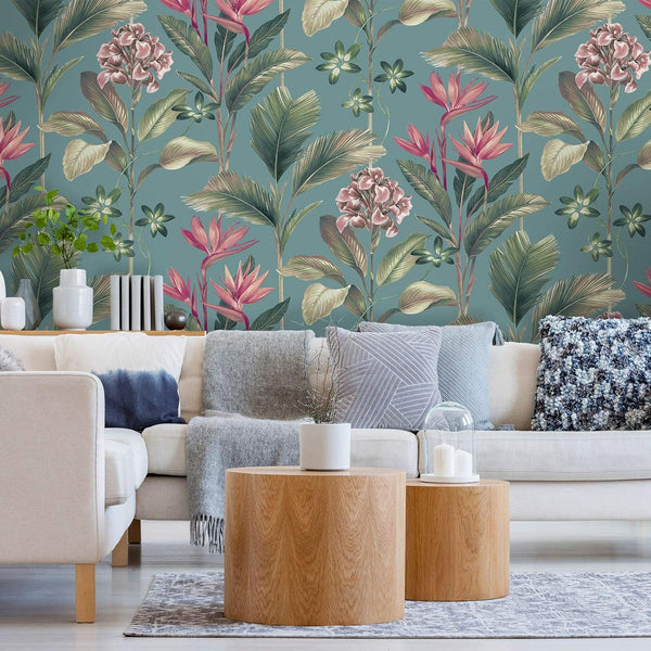 Oliana Floral Wallpaper Leaves Wallpaper