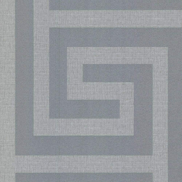 Belgravia Giorgio Greek Key Soft Silver Wallpaper