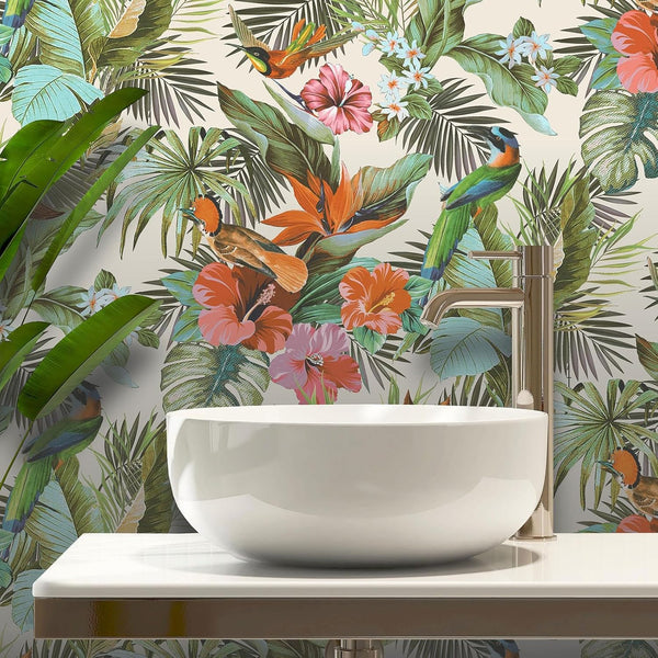 Rasch Vasari Paradise Birds Multi Wallpaper