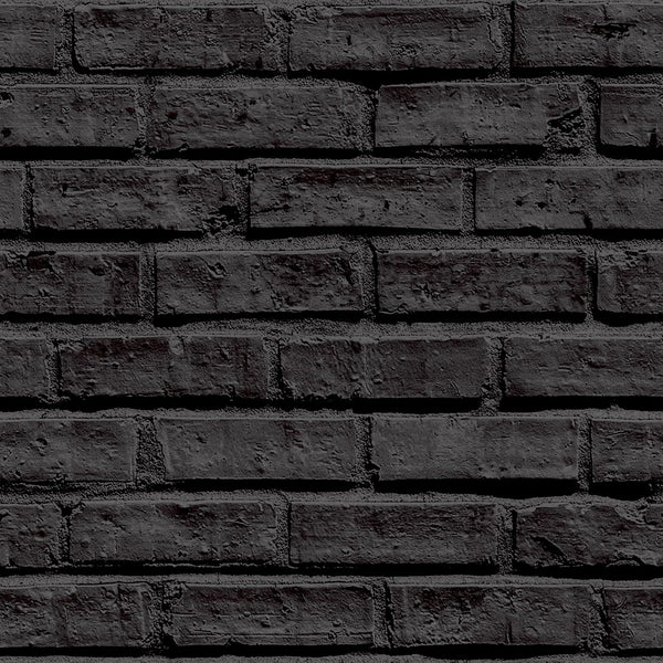 Arthouse Black Brick Wallpaper