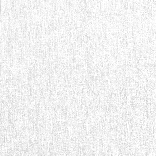 Belgravia Plain Textured White Paintable Vinyl Wallpaper