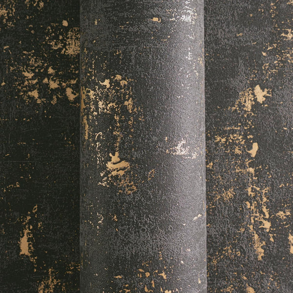 AS Creation Non-Woven Metallic Gold/Black Wallpaper