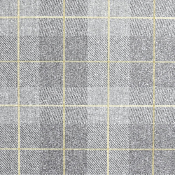 Arthouse Ochre Grey Country Check Wallpaper