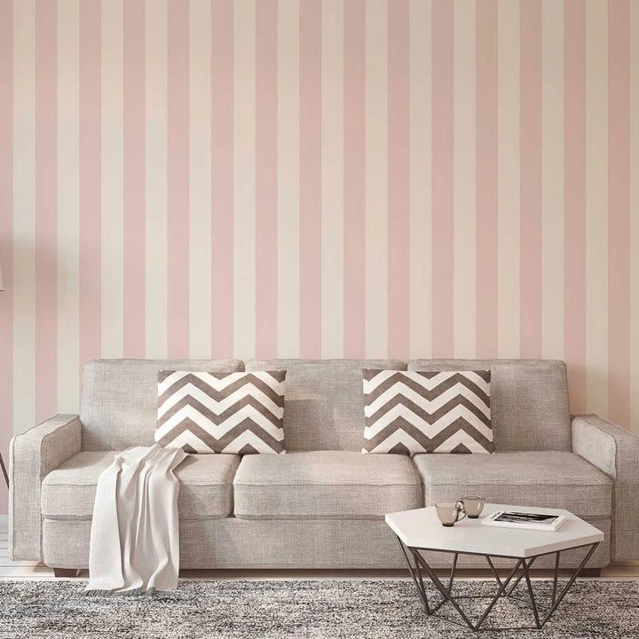 Sample A.S. Création Trendwall Striped Non-Woven Wallpaper Pink White ...