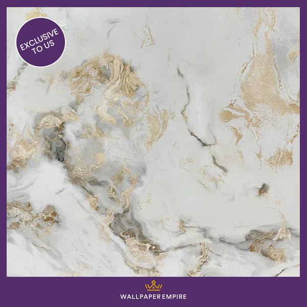 Zed Decor Fablon Marble Effect Vinyl Self Adhesive White Wallpaper 1.2m x 1m HDM011