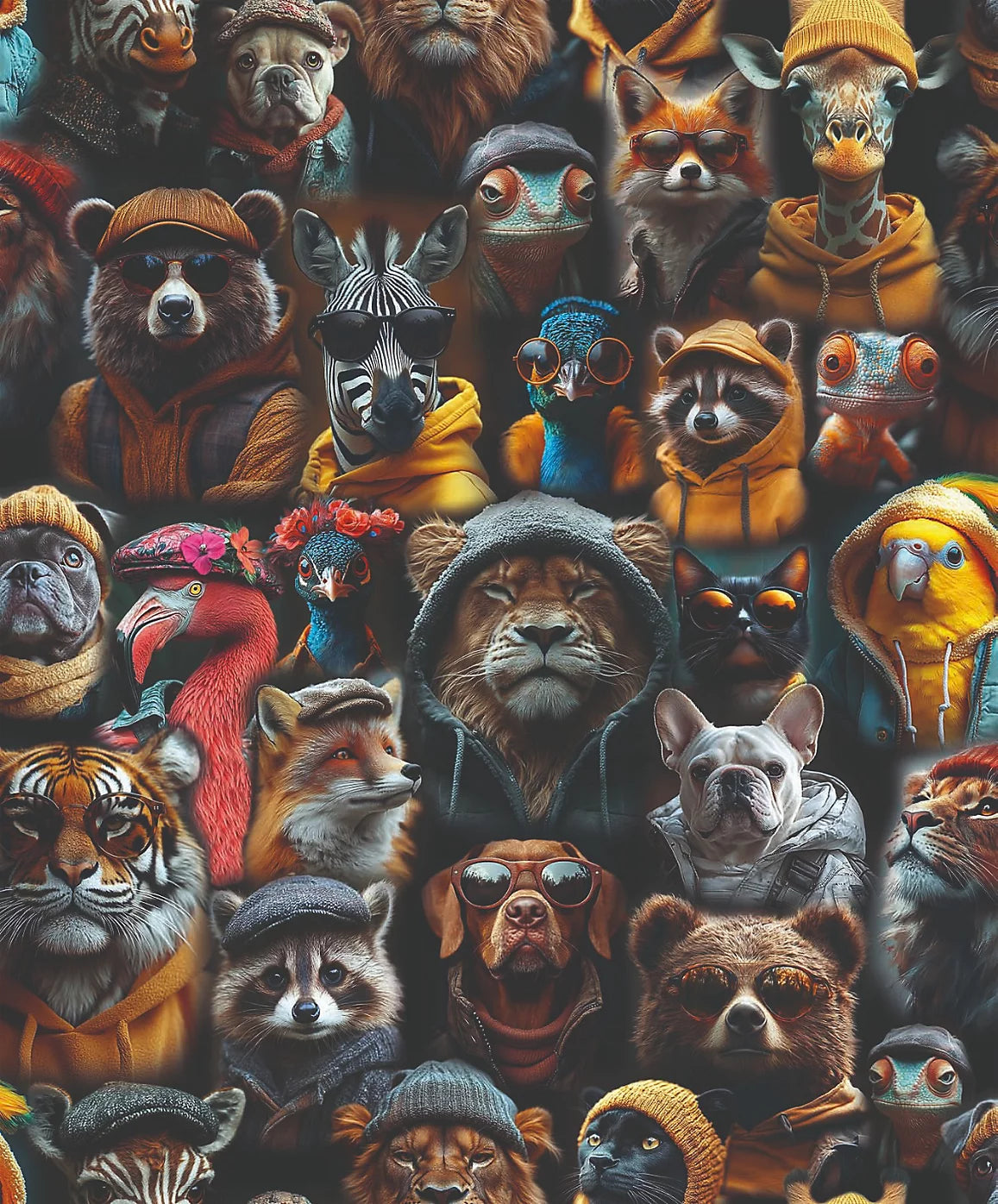 A.S. Création Animal Character Wallpaper – Fun & Quirky Animal Portrai ...