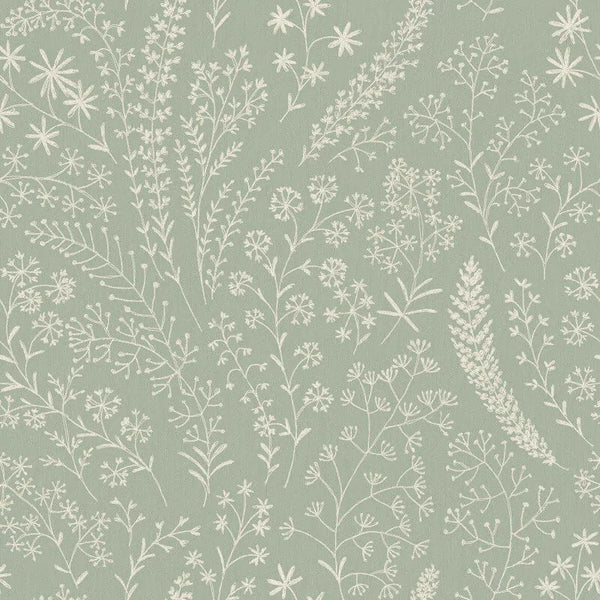 Grandeco Asperia Astrid Trail Green/Cream Wallpaper