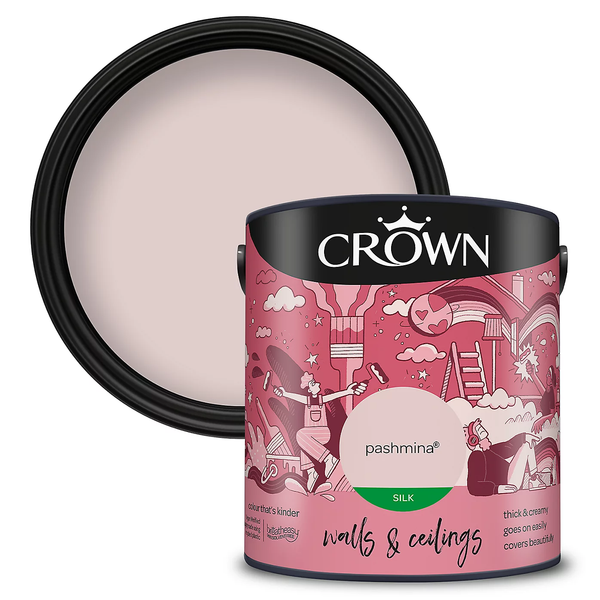 Crown Silk Emulsion Wall and Ceiling Paint 2.5L - Pashmina