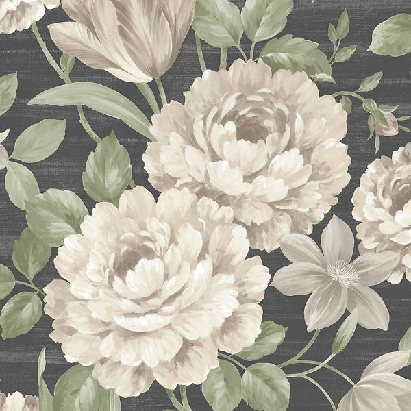 Muriva Cream / Black Fayre Floral