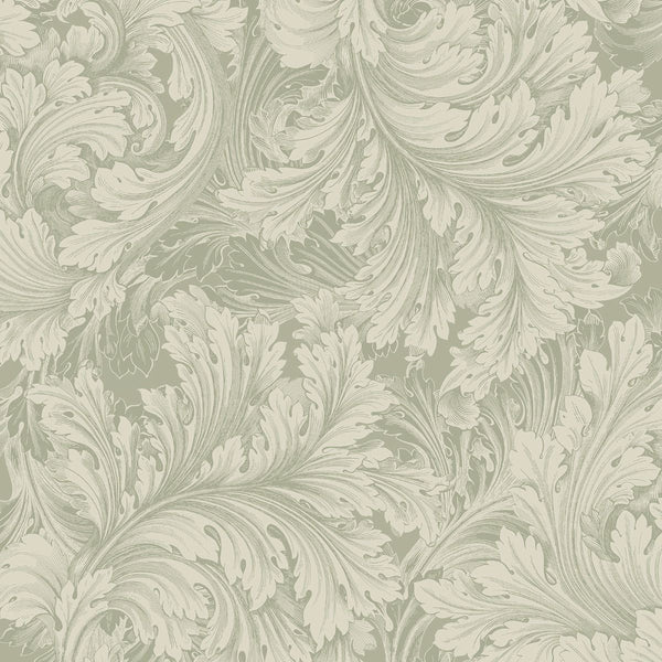 Sample Grandeco Rossetti Green Leaves Wallpaper