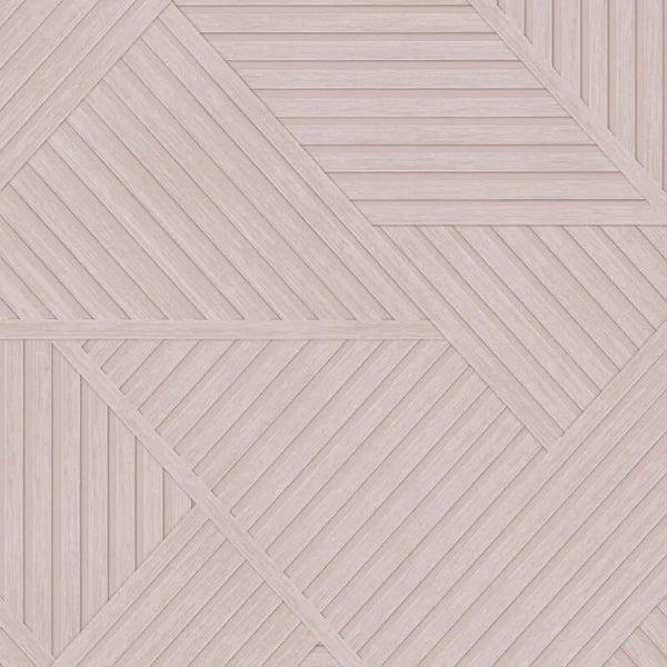Holden Decor Elba Geometric Wood Pink Wallpaper
