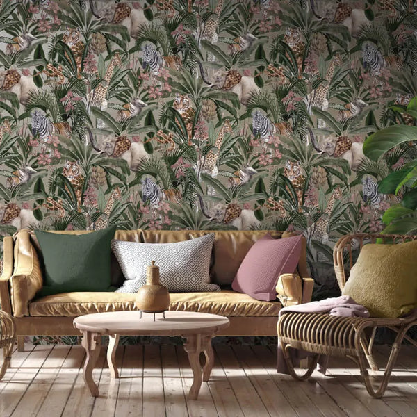 Sample Holden Decor Safari Animals Wallpaper