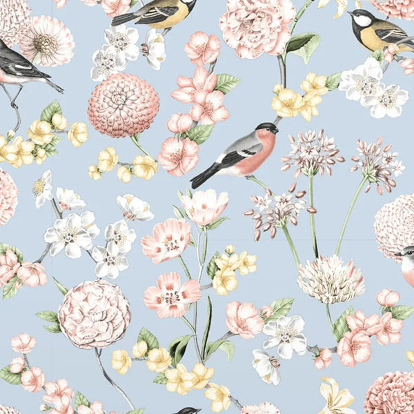 Sample Debona Limoges Floral Birds Wallpaper