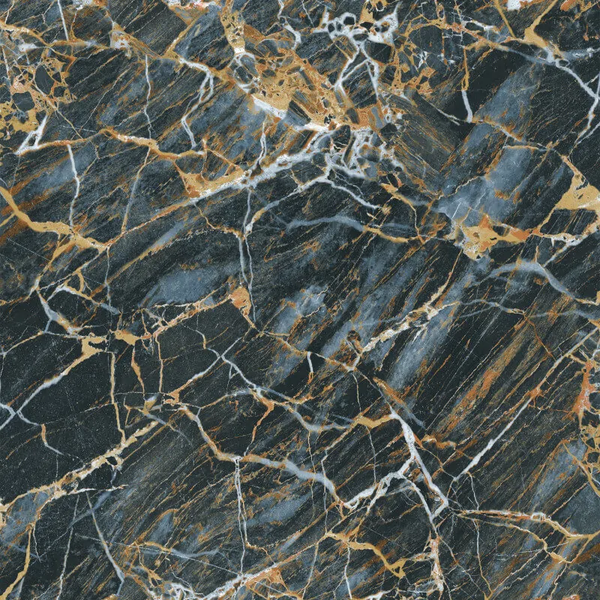 Crown Carbon Onyx Marble Navy Metallic Wallpaper