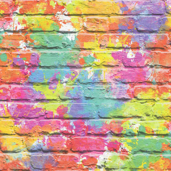 Muriva Multicolour Brick Effect Wallpaper