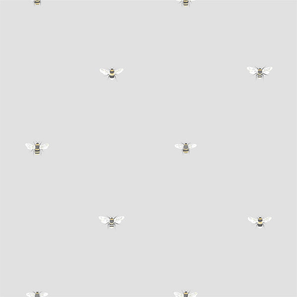 Muriva Allport Bees Grey Wallpaper