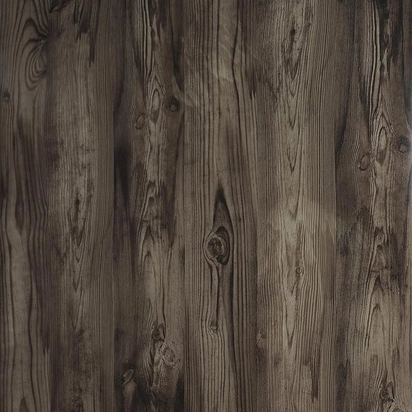 Zed Decor Self Adhesive Smoked Walnut Wood Planks Wallpaper 45cm x 300cm WH1512