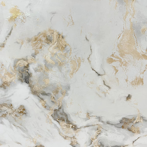 Zed Decor Fablon Marble Effect Vinyl Self Adhesive White Wallpaper 1.2m x 1m HDM011