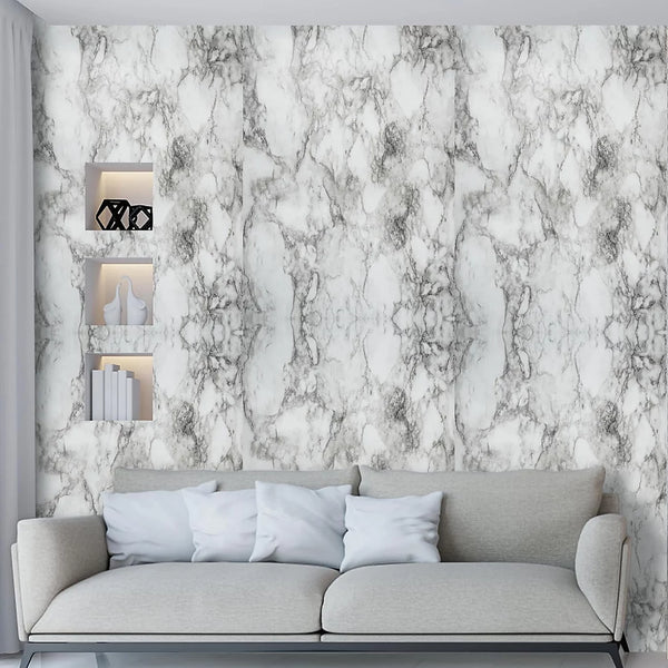 Zed Decor Self Adhesive Granite White Wallpaper 45cm x 300cm M2324