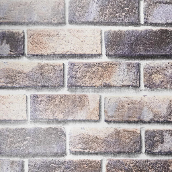 Zed Decor Self Adhesive Vinyl Wallpaper Brown Brick B1076-3