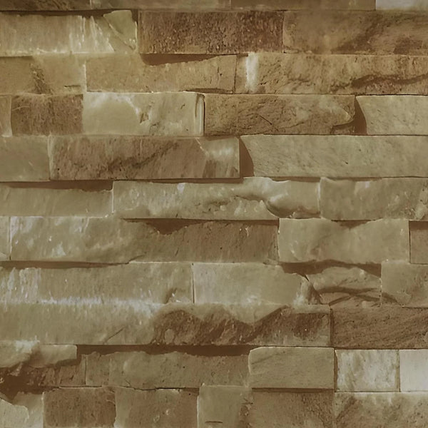 Zed Decor Brick Stone Self Adhesive Vinyl Wallpaper Oak Natural Stone B1066
