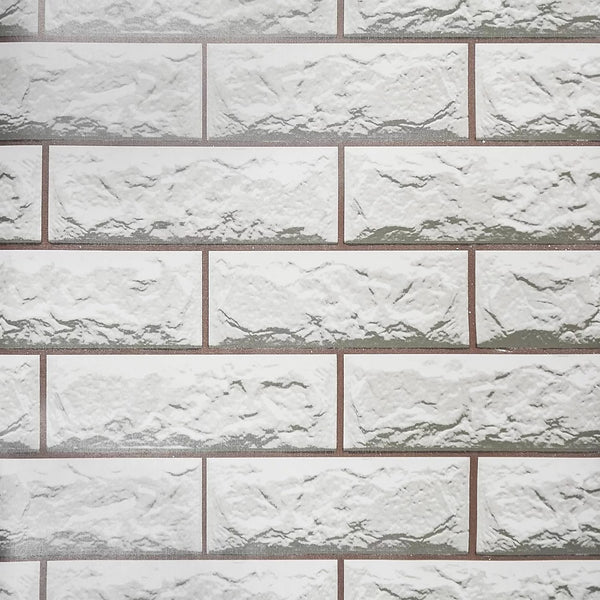 Zed Decor Self Adhesive Vinyl Wallpaper White Metro Tiles B1070
